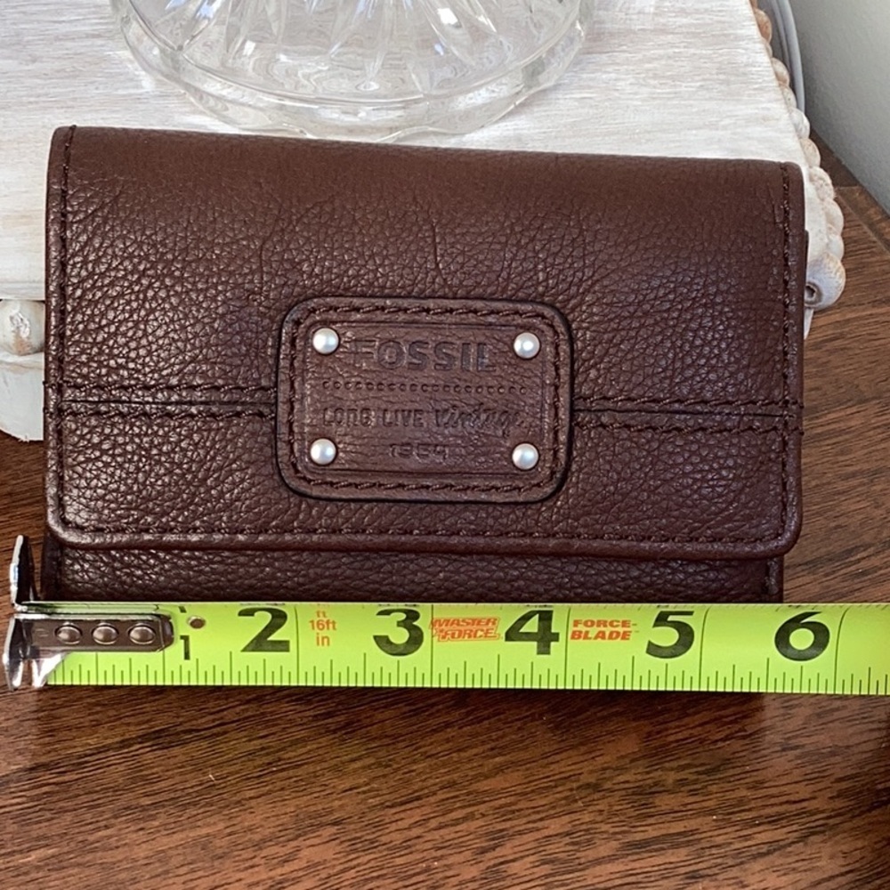 Fossil Vintage Brown cowhide Leather Wallet - Picture 14 of 16